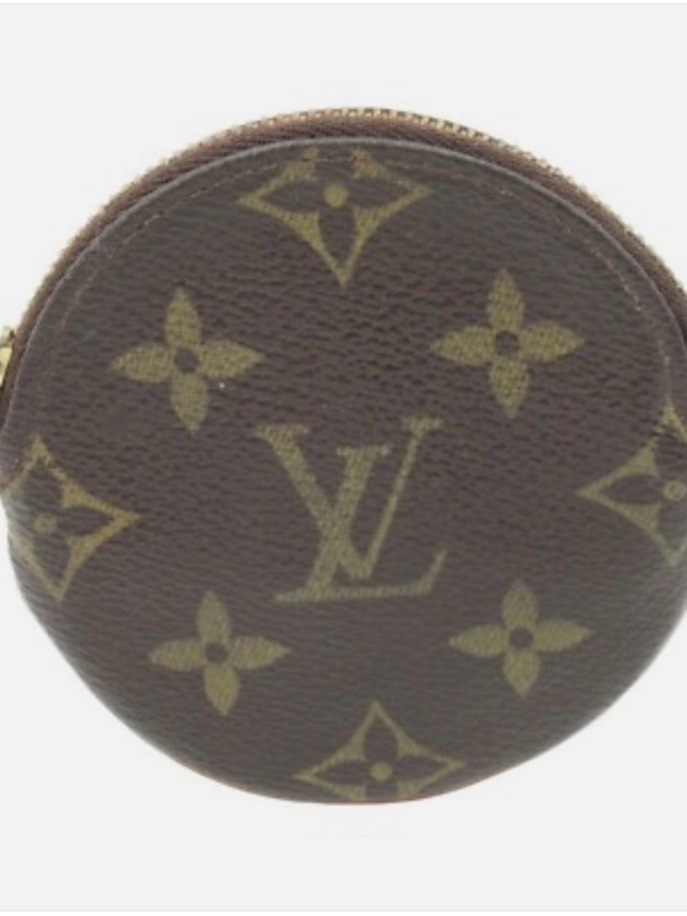 Louis Vuitton Monogram Round Coin Pouch - Brown & Tan
